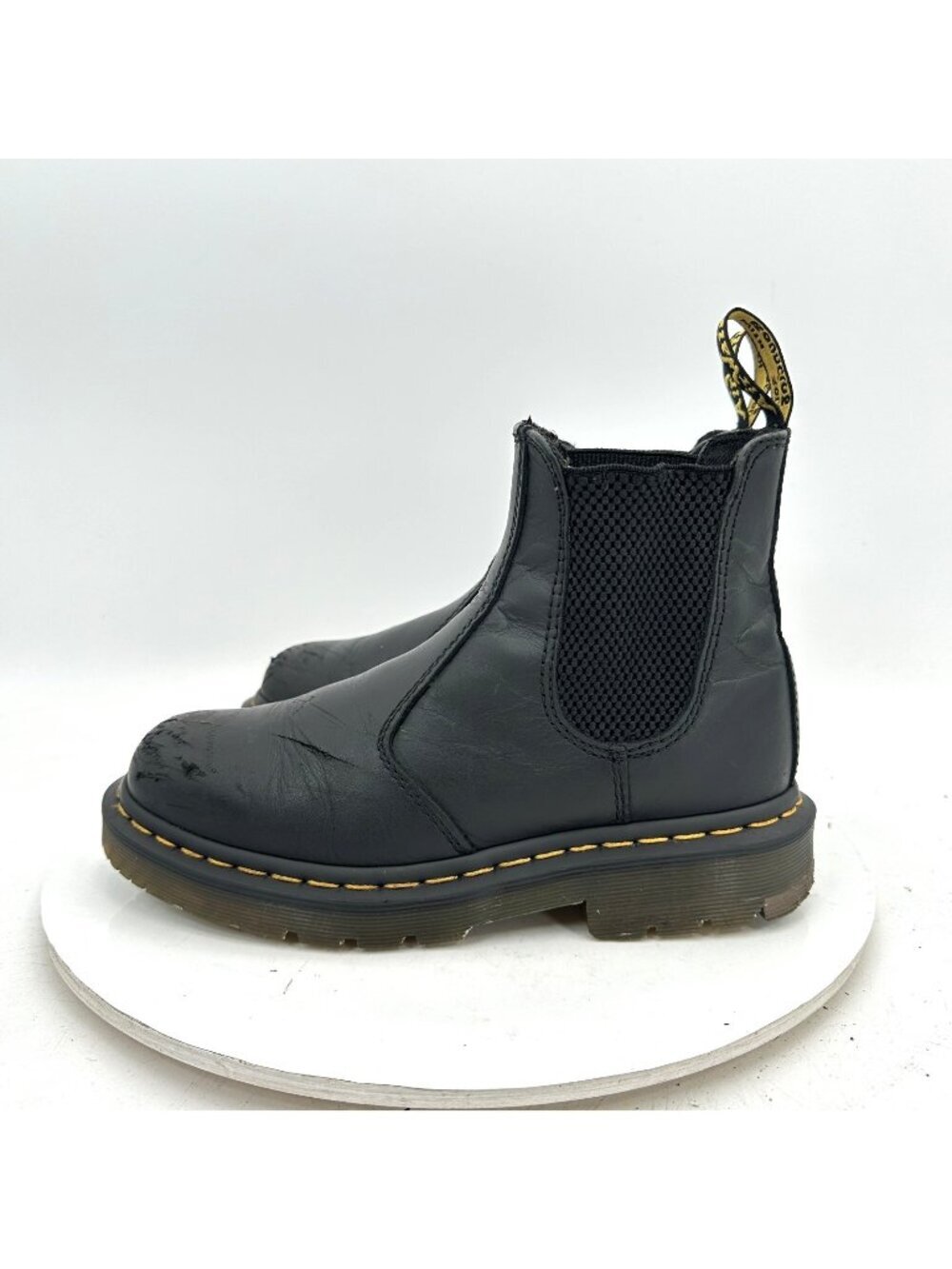 Dr Martens Women Size 6 Black Classic Leather Side Elastic Pull On Chelsea Boot